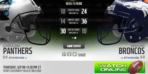 Broncos vs Panthers live stream, game info, preview, nfl football