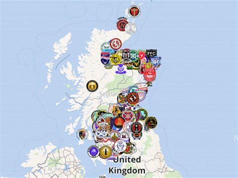 I made a map of all the Scottish clubs in the pyramid from the ...