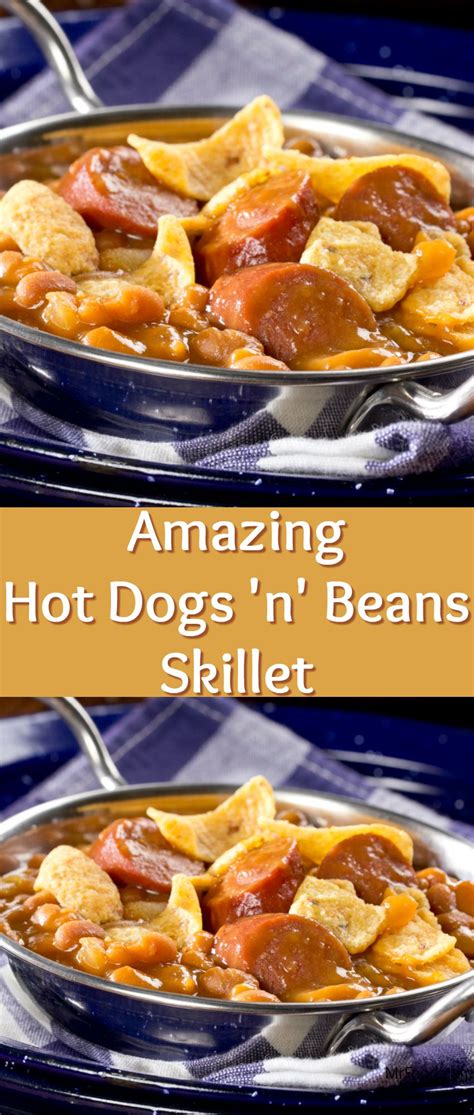 Amazing Hot Dogs 'n' Beans Skillet | Recipe in 2024 | Hot dogs and ...