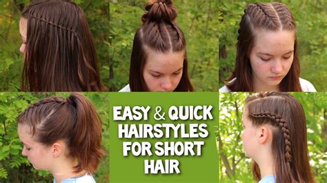 Easy & Quick Everyday Hairstyles for Short Hair | Back to School ...