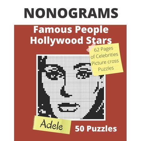 the cover of noograms famous people hollywood stars puzzles, 50 puzzles