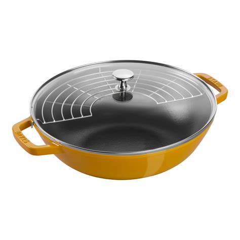 Staub Cast Iron 4.75 qt, Wok, saffron | Official ZWILLING Shop