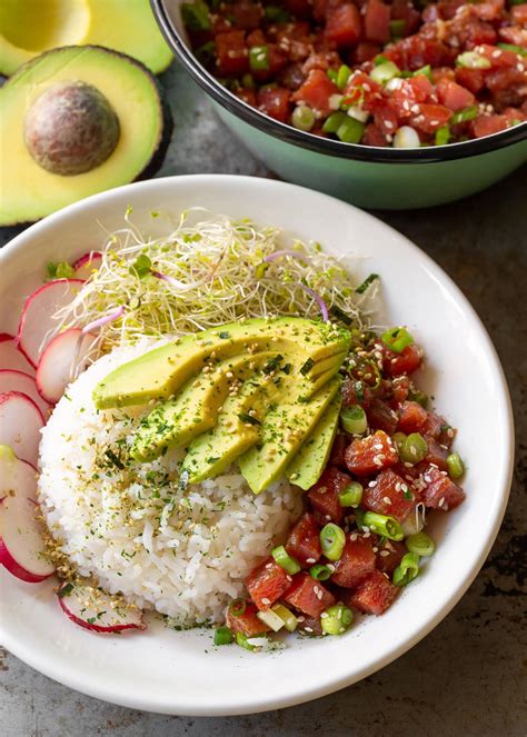 Hawaiian Ahi Poke Bowl Recipe Recipe (VIDEO) - A Spicy Perspective