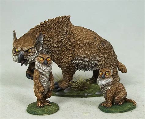 Owlbear and Cubs | Dark Sword Miniatures