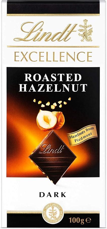 Lindt Excellence Dark Roasted Hazelnut Chocolate Bar Each 100g : Amazon ...