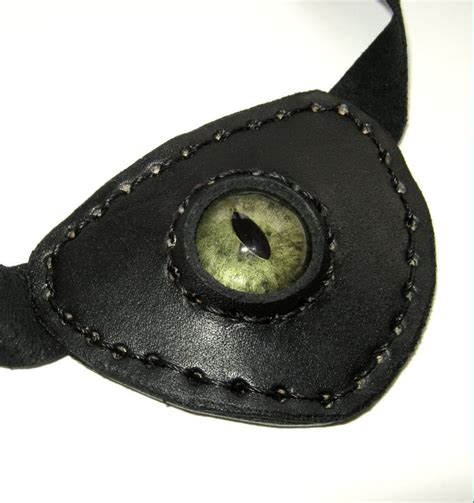 Leather Eye Patch Steampunk Black Eyepatch Green Glass Eye | Eyepatch, Steampunk accessories ...