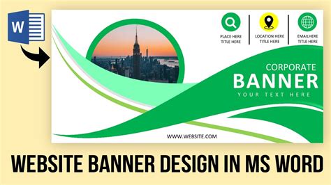 Design Website banner in Microsoft Office Word || Word Tutorial ...