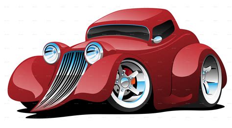 Red Hot Rod #Red, #Hot, #Rod | Classic car decal, Car cartoon, Car vector