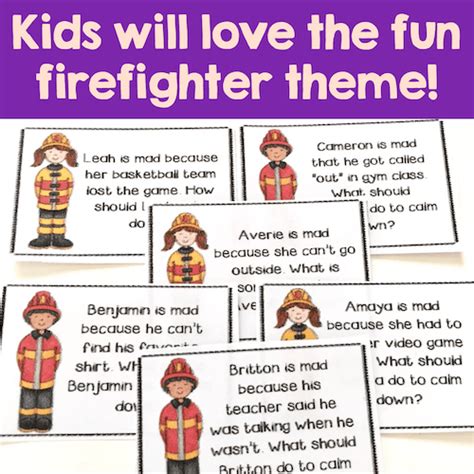 Anger Management Activities For Kids - Firefighter Themed