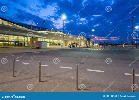 Modern Terminal of Lech Walesa Airport in Gdansk Editorial Stock Image ...