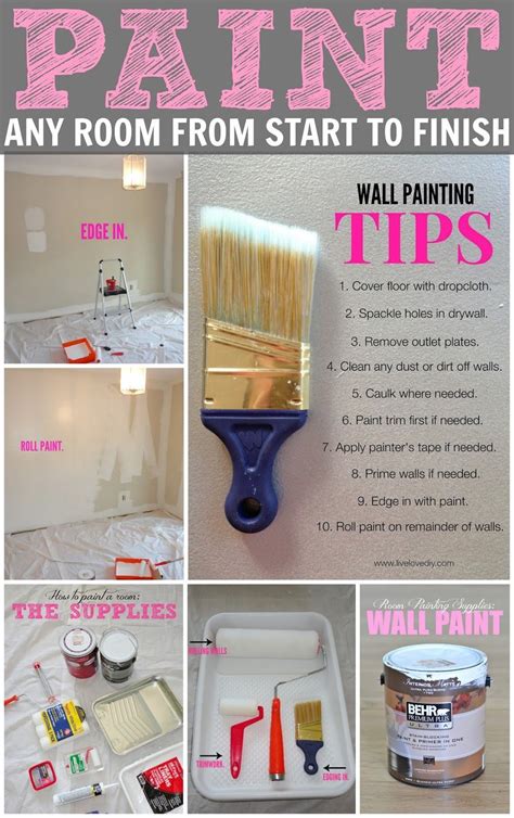 How To Paint a Room (LiveLoveDIY) | Painting tips, Diy home improvement ...