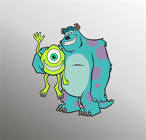 Mike Wazowski And Sully Drawing