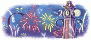 Google's Happy New Year Google Doodle from 2000 to 2011