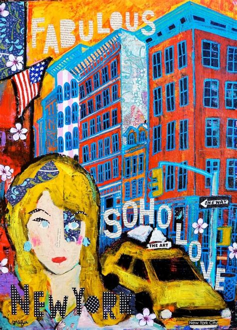 SOHO GIRL-Soho art-soho new york art-Soho home by pinkypilotsart