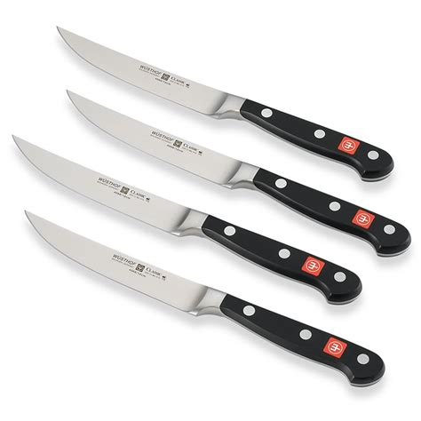 Wusthof Classic 4-Piece Steak Set Black | Global knife set, Wusthof ...