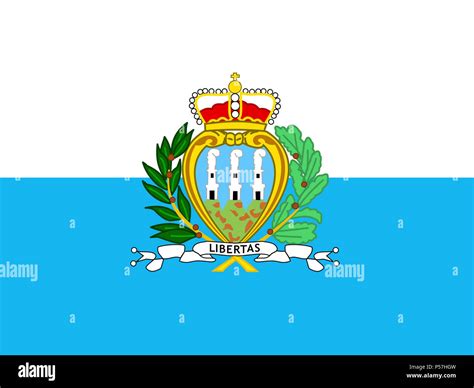 Official national flag of San Marino Stock Photo - Alamy