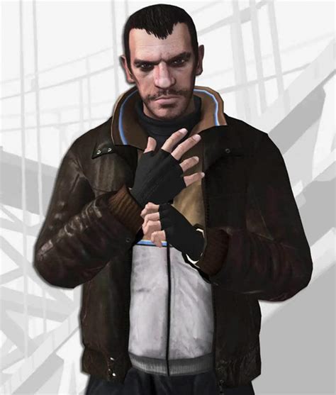 Grand Theft Auto IV Brown Leather Niko Bellic Jacket