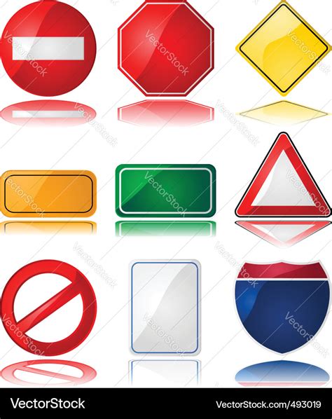 Traffic signs Royalty Free Vector Image - VectorStock