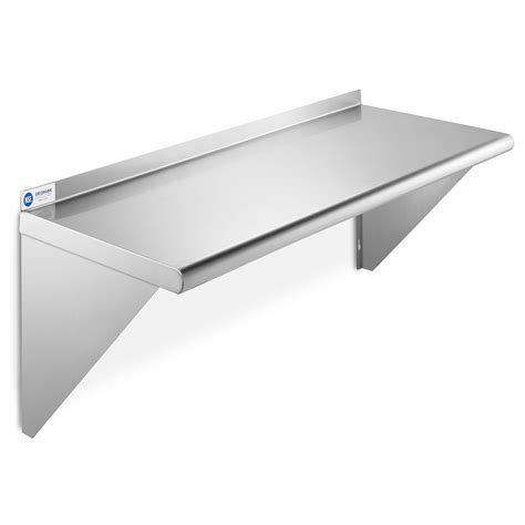 GRIDMANN NSF Stainless Steel 18" x 36" Kitchen Wall Mount Shelf Commercial Restaurant Bar w ...