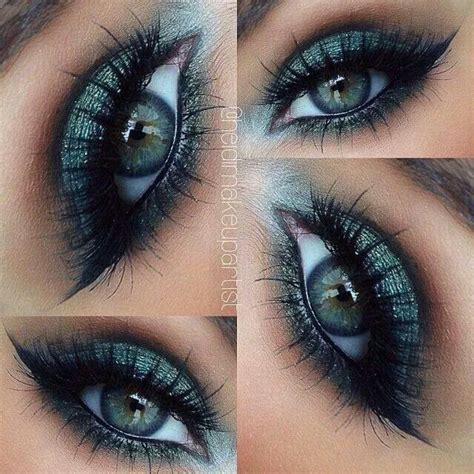 Jade green smokey eye. | Eye makeup, Smokey eye makeup, Everyday makeup tutorials