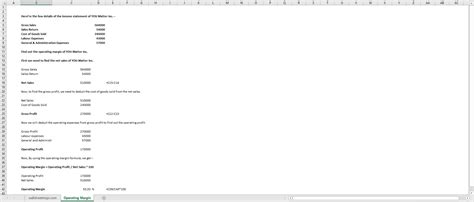 Operating Profit Margin Excel Template - Eloquens