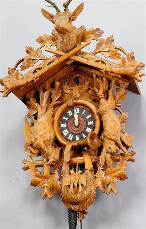 Black Forest Vintage Cuckoo Clock | Large Vintage Black Forest Carved ...