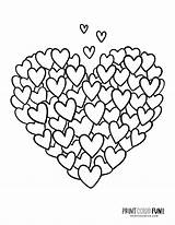 100  Printable heart coloring Pages A Huge Collection Of hearts For sketch template