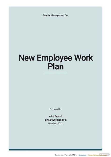 Employee Return to Work Plan Template - Google Docs, Word, Apple Pages ...