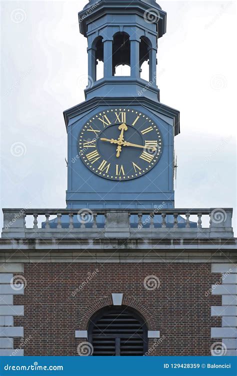 Church Tower Clock stock image. Image of architecture - 129428359