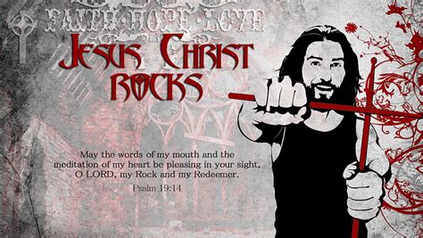 Jesus Christ Rocks, red, rocks, christian, drummer, church, punk, christ, hope, HD wallpaper ...