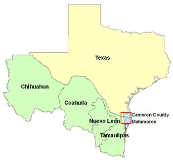 Preventing Chronic Disease: October 2008: Brownsville/Matamaros Area Map