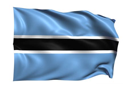 Botswana Waving flag Realistic Transparent Background 15309630 PNG