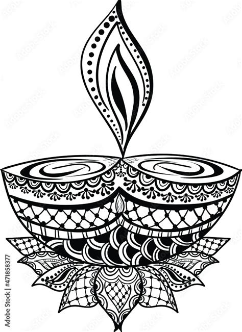 Hindu Festival Clipart Black