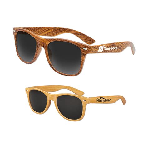 #SUNPWD Polarized Wood Grain Iconic Sunglasses