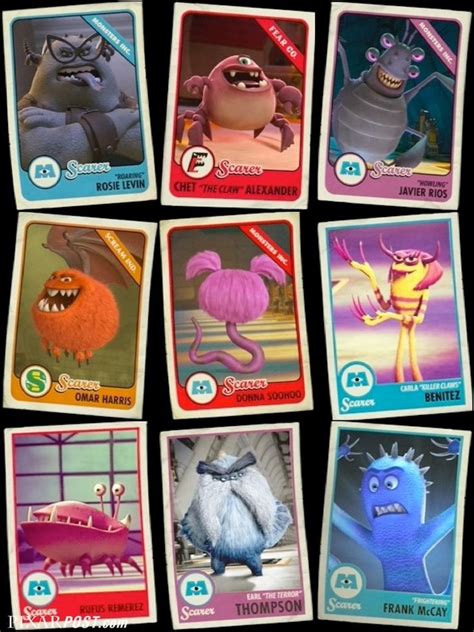 the card game monsters has many different characters