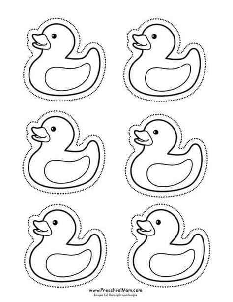 Five Little Ducks Printable Coloring Page