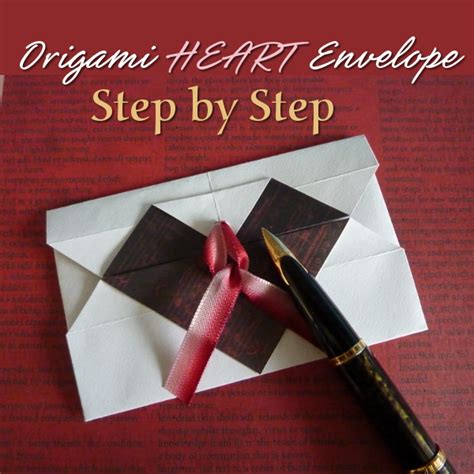 CUTE Origami Heart Envelope Step by Step Instructions