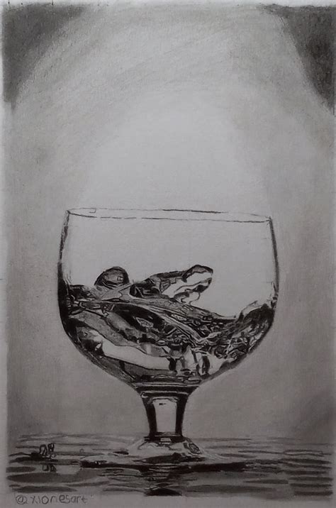 Hyper realistic pencil drawing glass of water. by vanessathebossbitch on DeviantArt