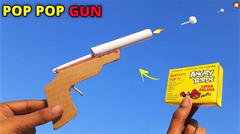 POP POP Gun making , how to make cardboard gun , Diwali special gun making , A gun which shoots ...