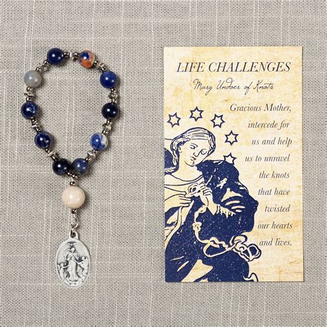 Mary Undoer of Knots Decade Rosary with Card | Rosary.com™