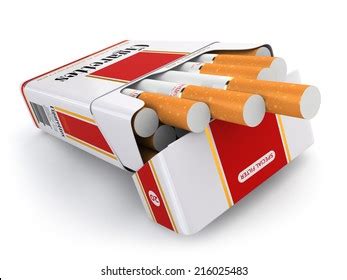 Cigarette Pack On White Isolated Background Stock Illustration ...