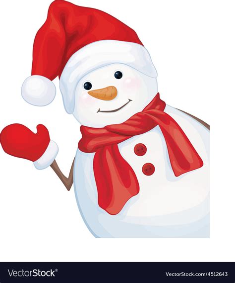 Snowman cartoon Royalty Free Vector Image - VectorStock