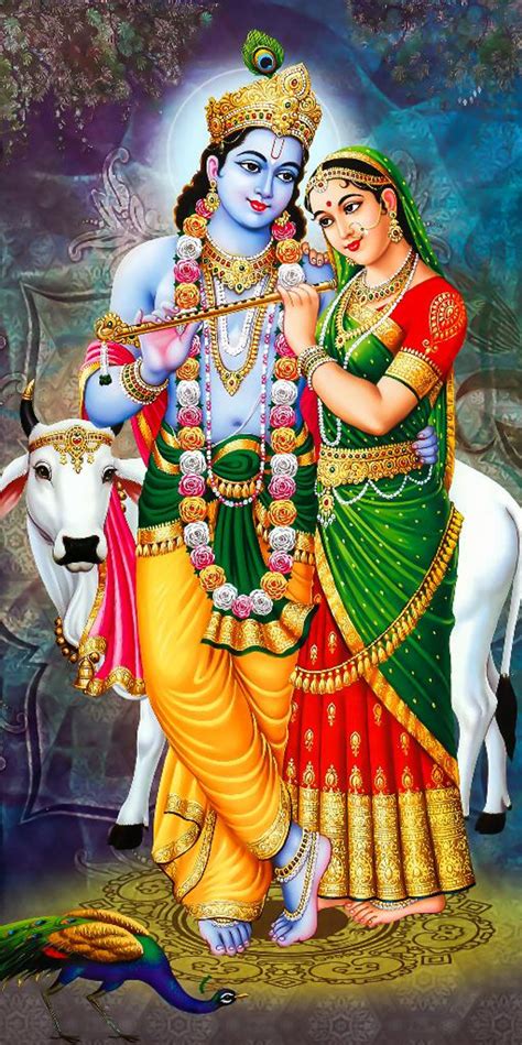 Shop Radha Krishna 07 (PRT_1717) - Canvas Art Print - 28in X 56in Canvas Art Print Online