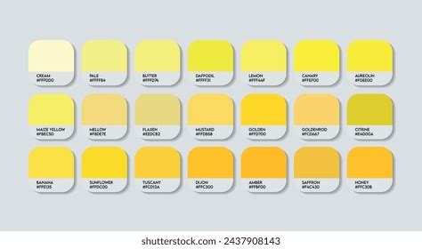 Yellow Color Palette Yellow Color Guide Stock Vector (Royalty Free ...