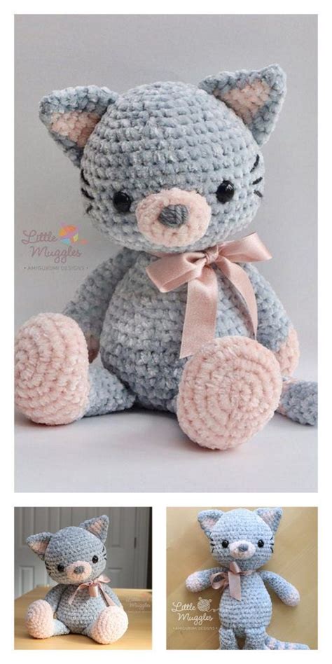 Free Amigurumi Cute Cat Crochet Pattern - Amigurumi | Crochet animals free patterns, Crochet ...