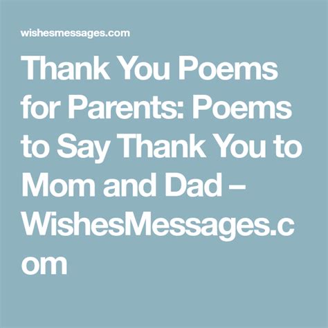 Thank you poems for parents poems to say thank you to mom and dad – Artofit