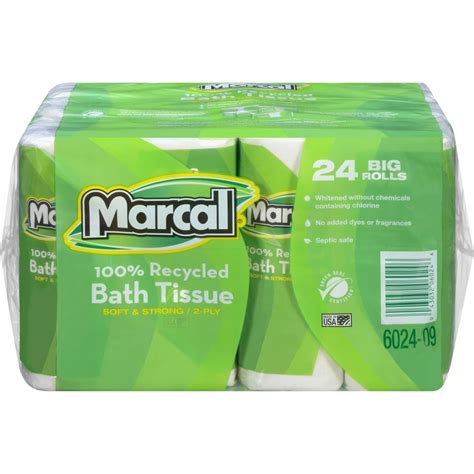 Marcal Recycled Toilet Paper, 24 Big Rolls - Walmart.com - Walmart.com