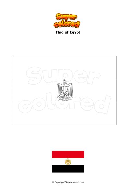 Coloring page Flag of Egypt - Supercolored.com