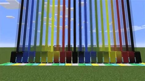 Minecraft Rainbow beacons - YouTube