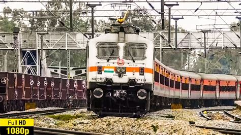 Sanghamitra Express in New Avatar with LHB coaches | WAP7 | Indian Railways - YouTube